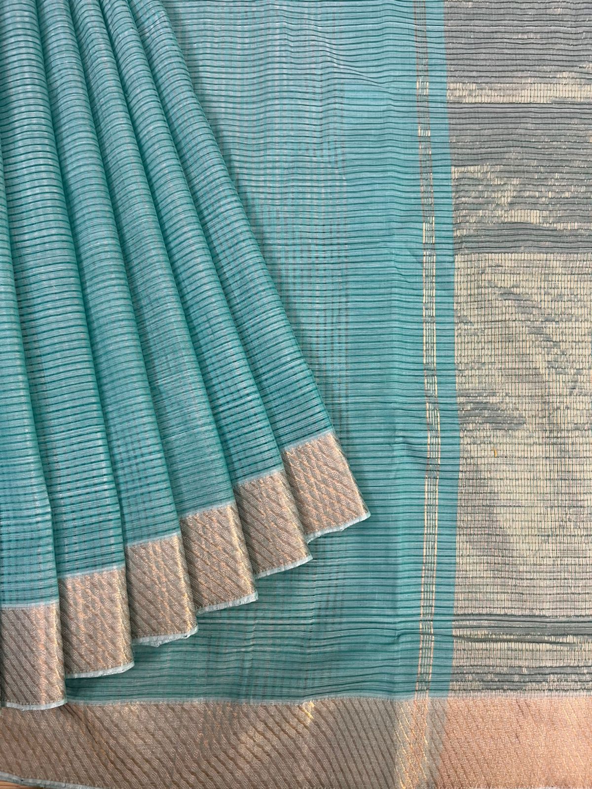 Cotton missing check saree
