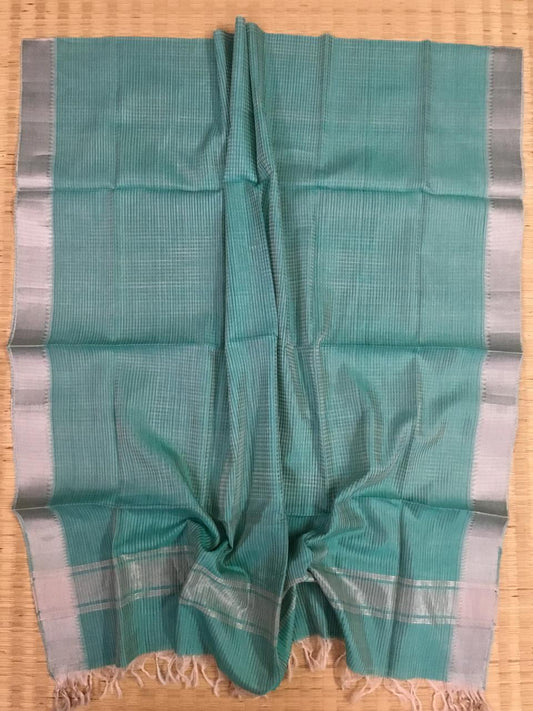Silk cotton missing checks dupatta