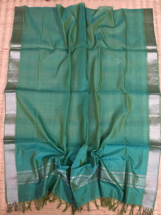 Silk cotton missing checks dupatta