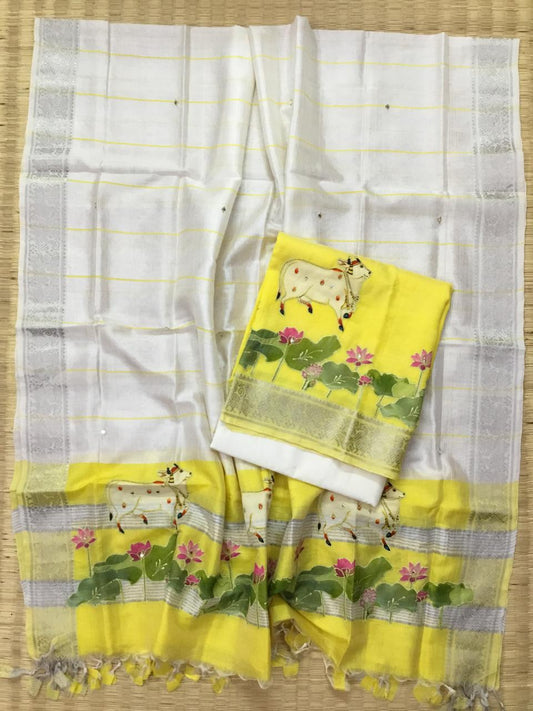 Silkcotton applique salwar