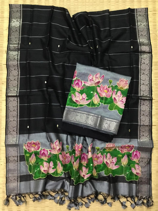 Silkcotton applique salwar