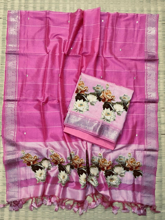 Silkcotton applique salwar