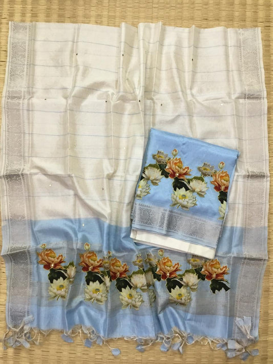 Silkcotton applique salwar
