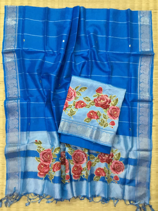 Silkcotton applique salwar