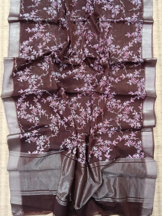 Cotton printed saree