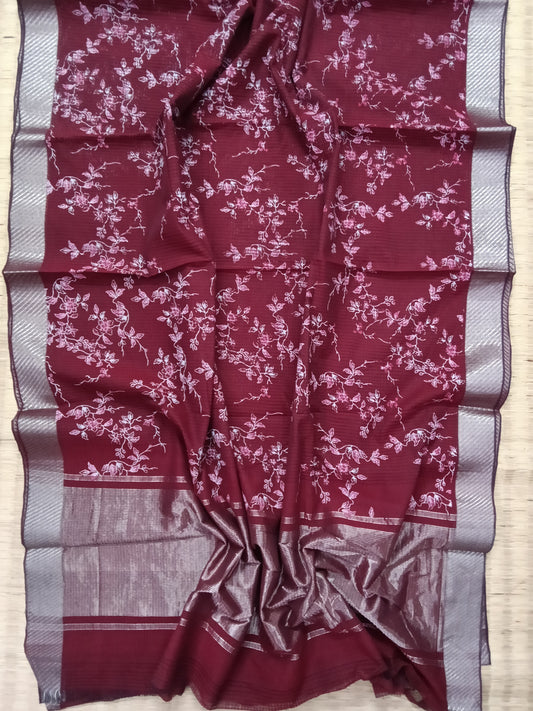 Cotton printed saree