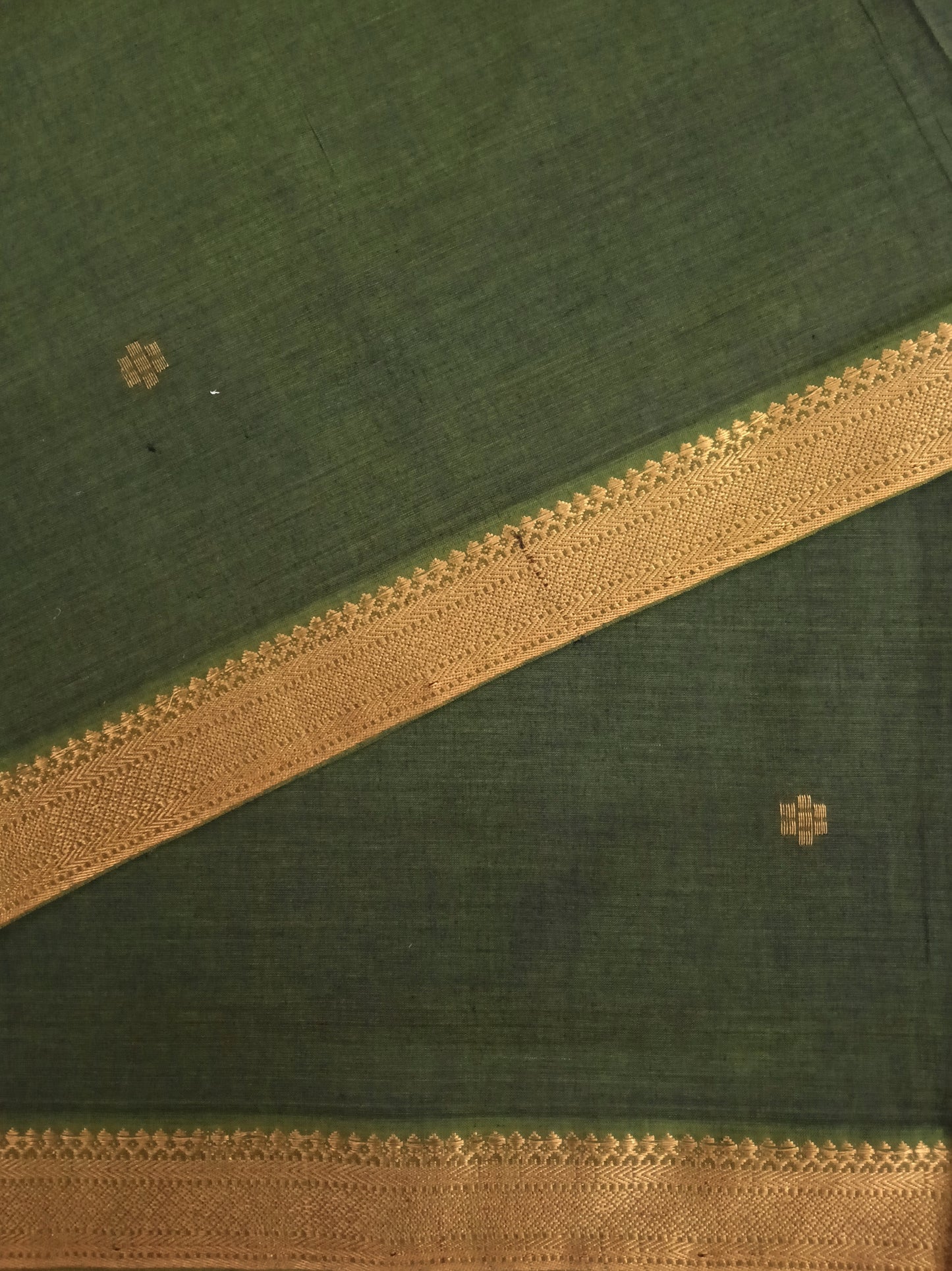 Cotton zari buti fabric