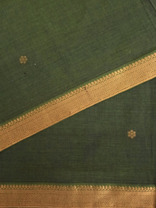 Cotton zari buti fabric