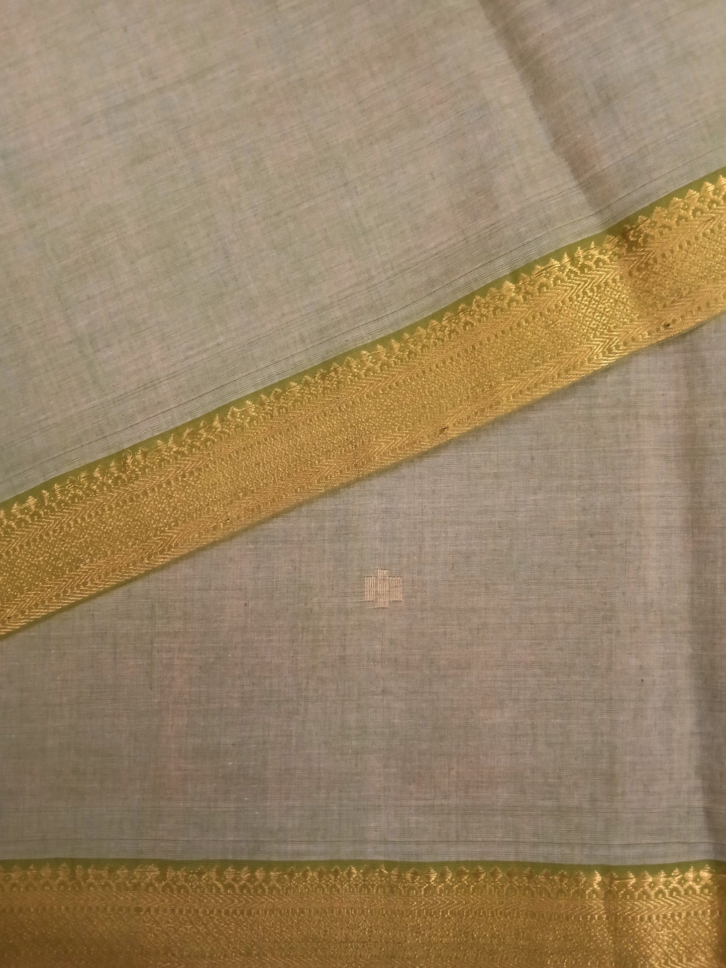 Cotton zari buti fabric