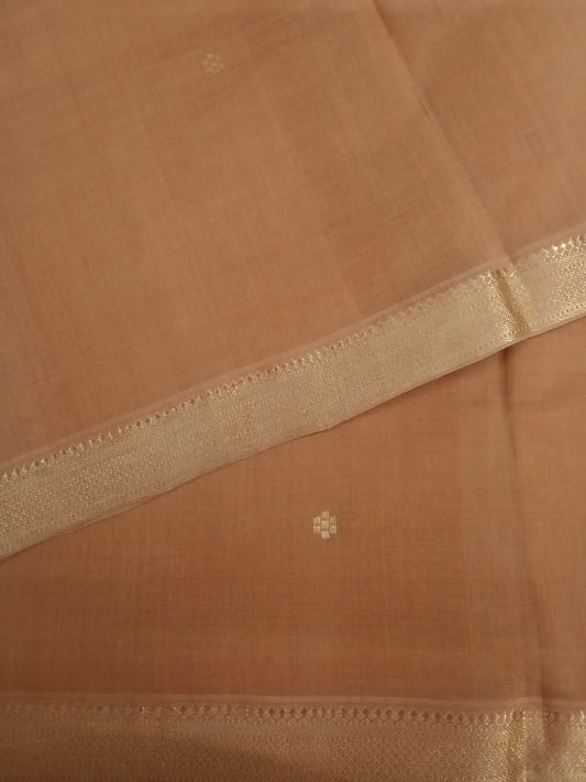 Cotton zari buti fabric