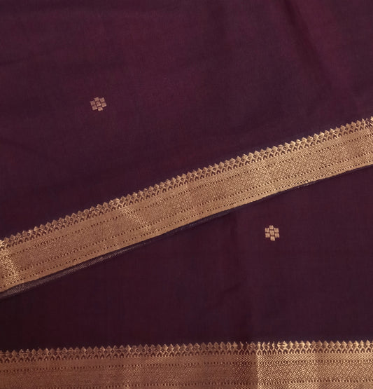 Cotton zari buti fabric