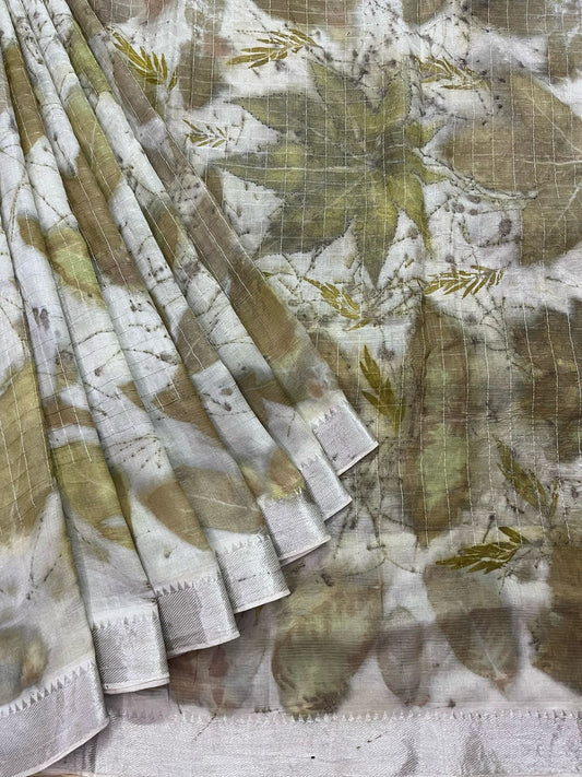 Eco print nature saree