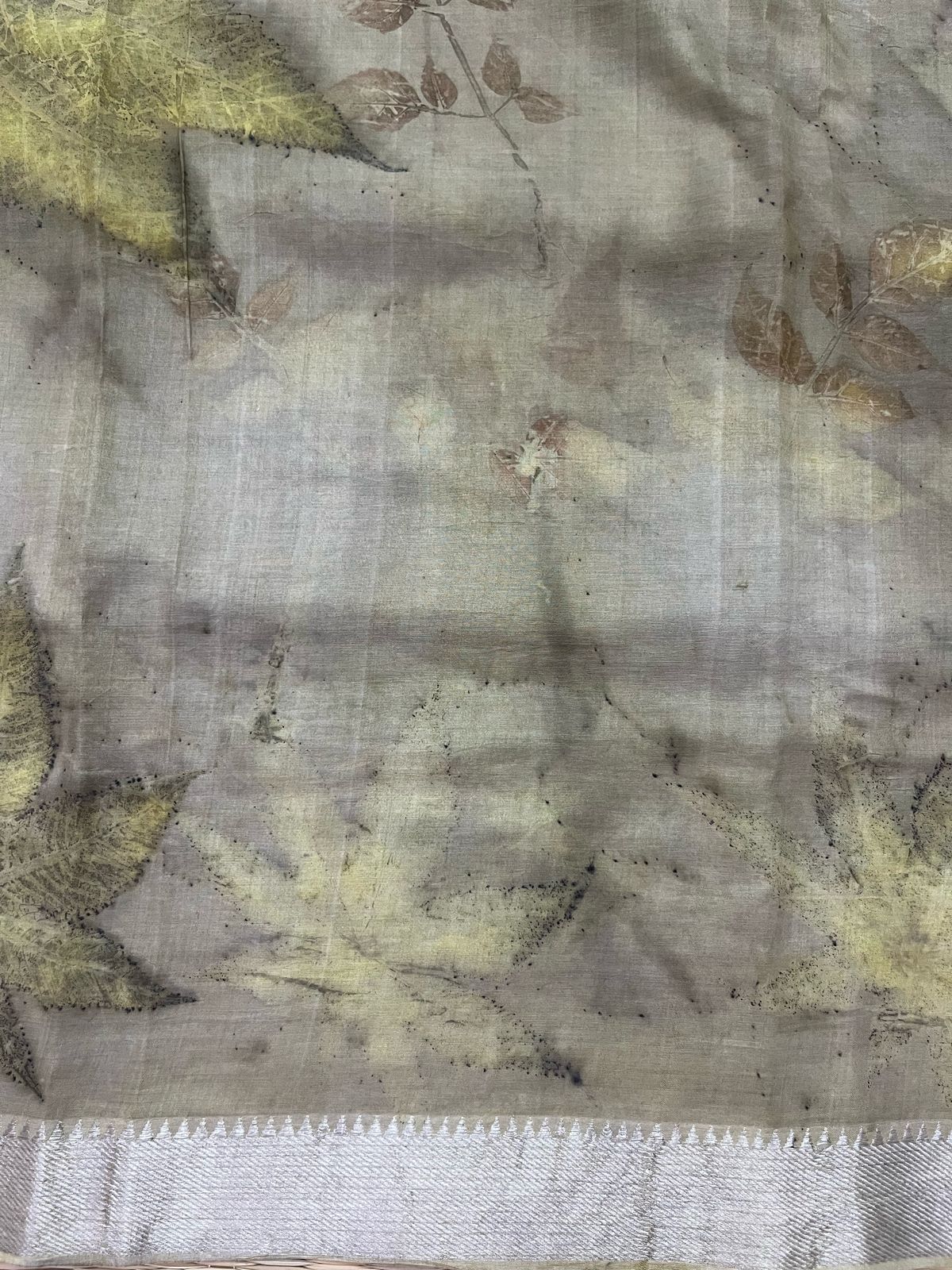 Eco print nature saree
