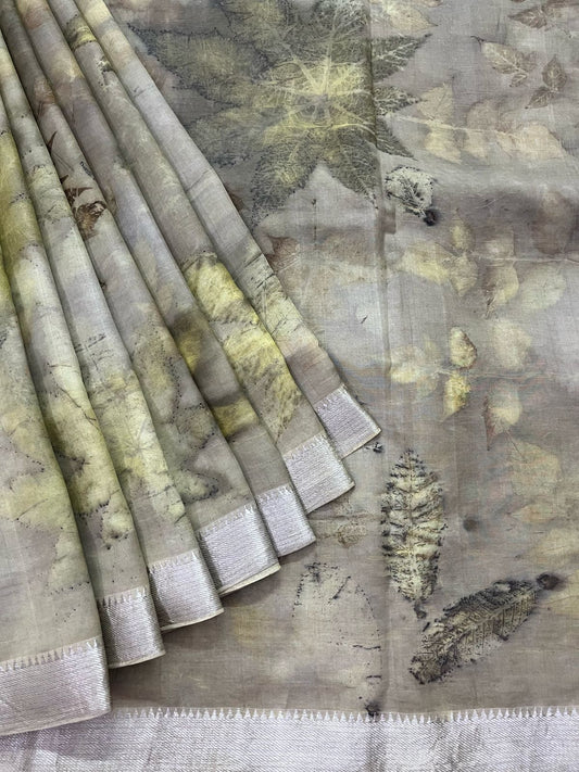 Eco print nature saree