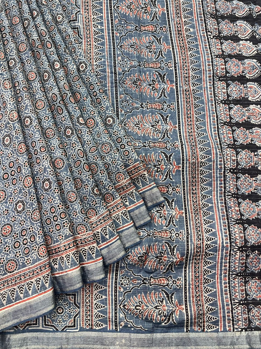 Ajrakh saree