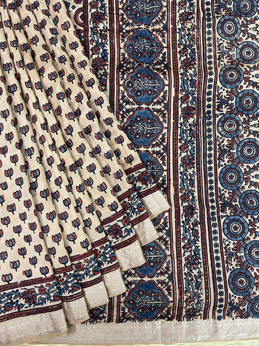 Ajrakh saree