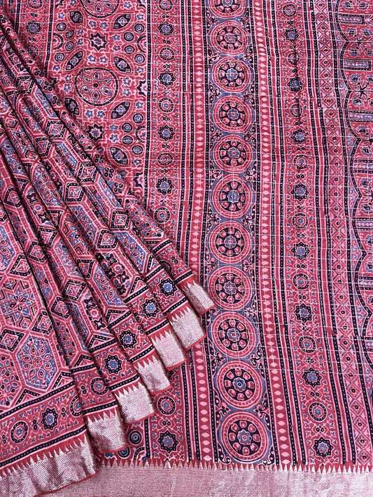 Ajrakh saree