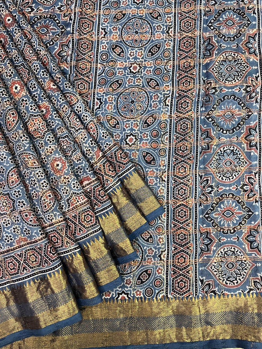 Ajrakh saree