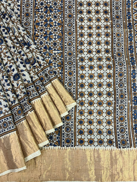 Ajrakh saree