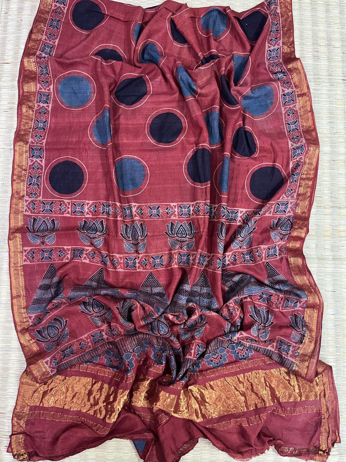 Ajrakh saree