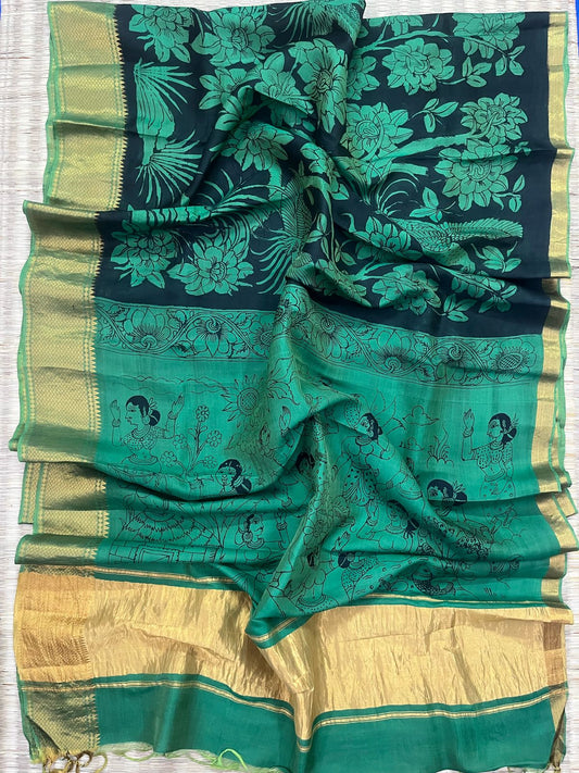 Reverse penkalamkari saree