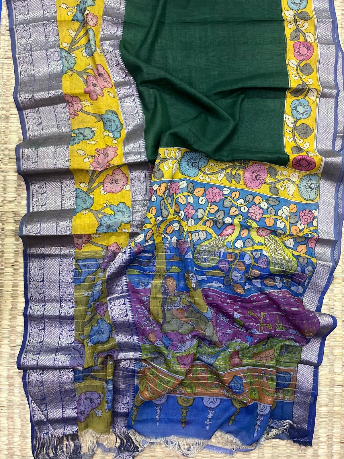 Pen kalamkari saree