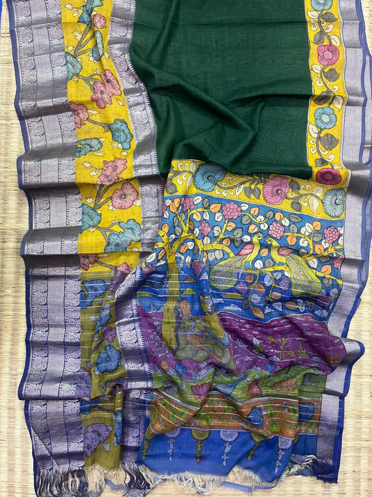 Pen kalamkari saree