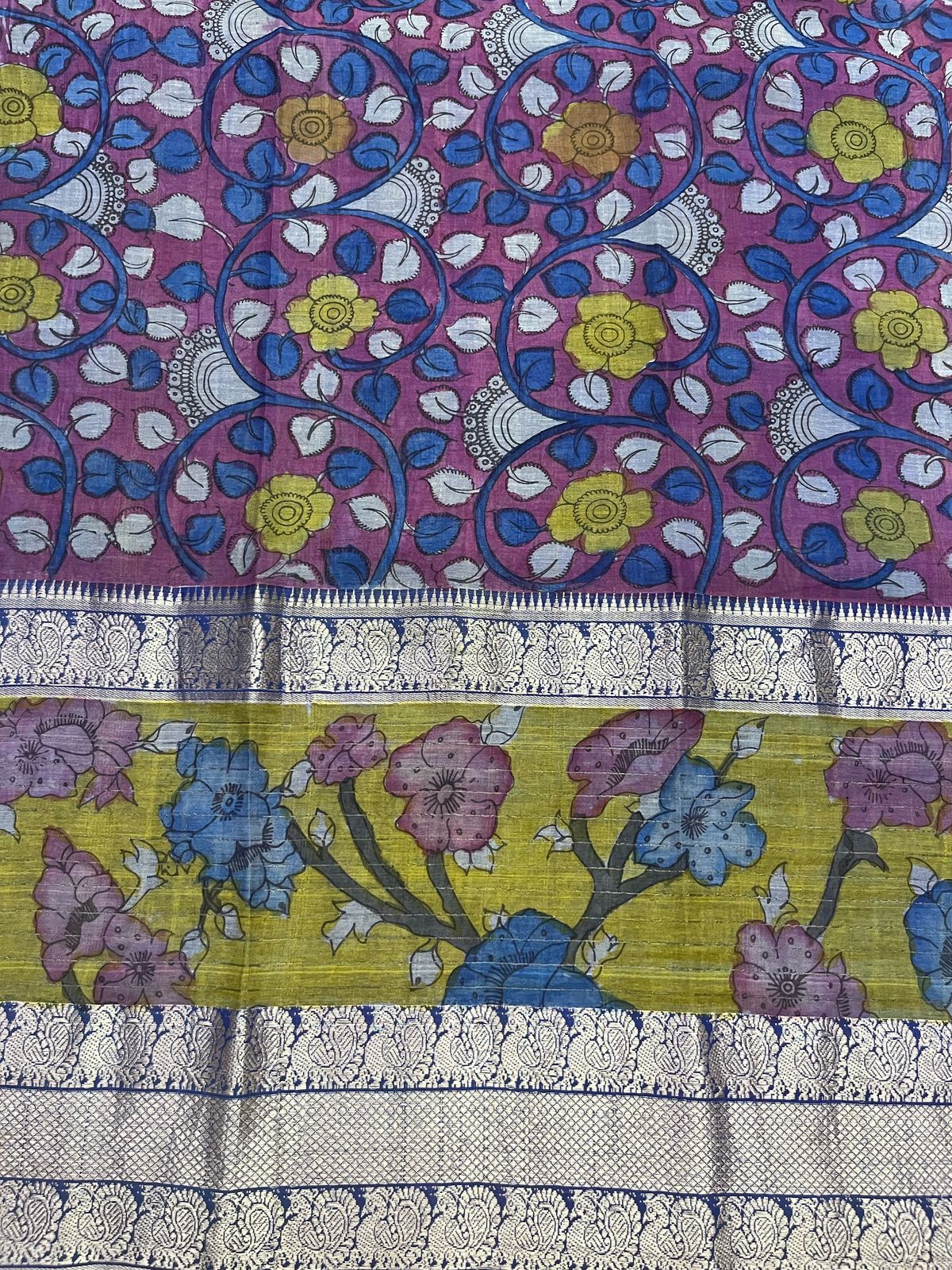 Pen kalamkari saree