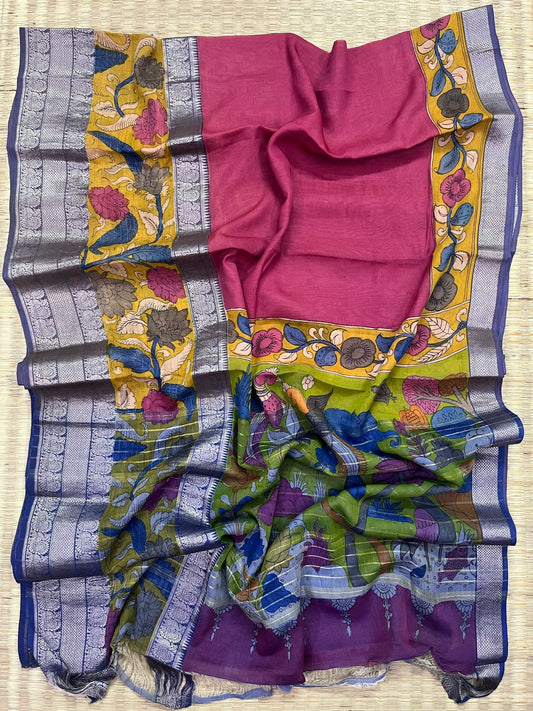 Pen kalamkari saree