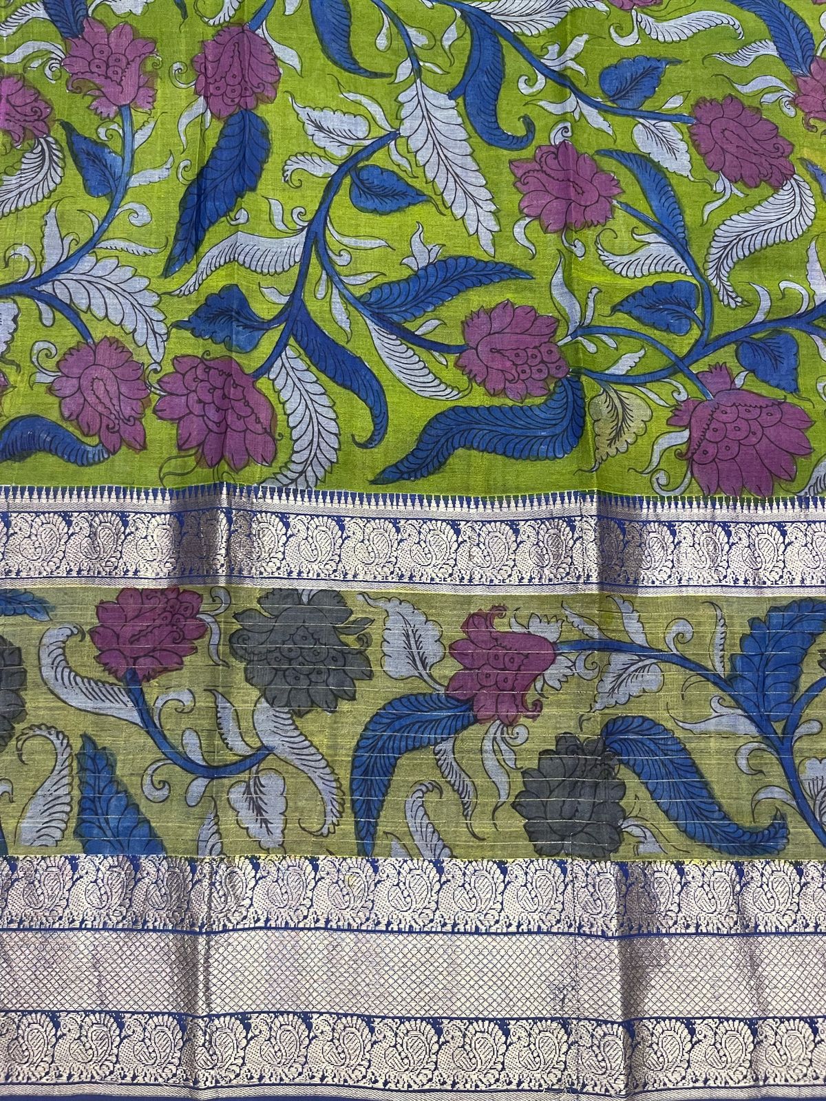 Pen kalamkari saree