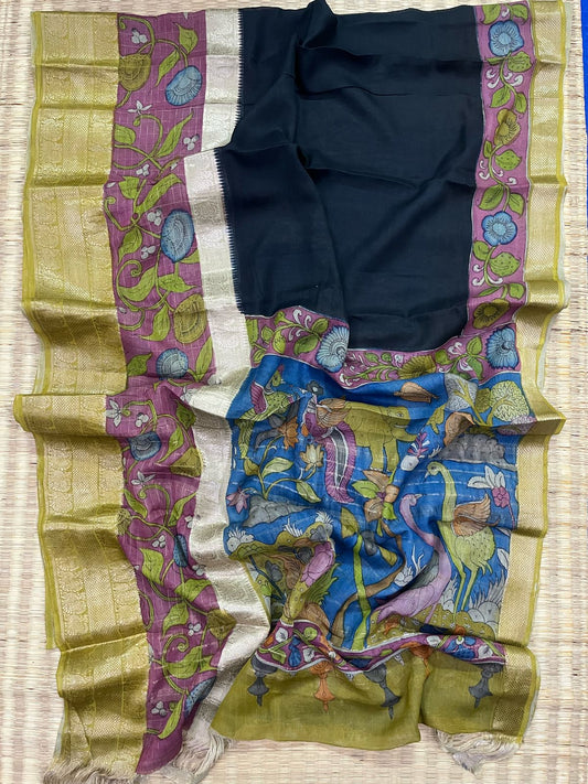 Pen kalamkari saree