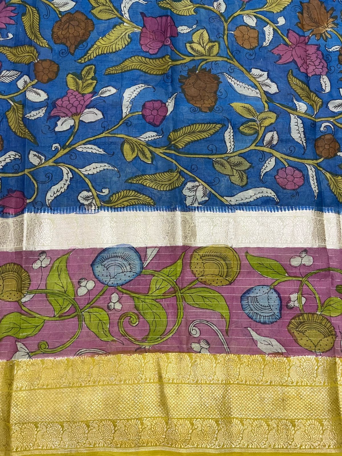 Pen kalamkari saree