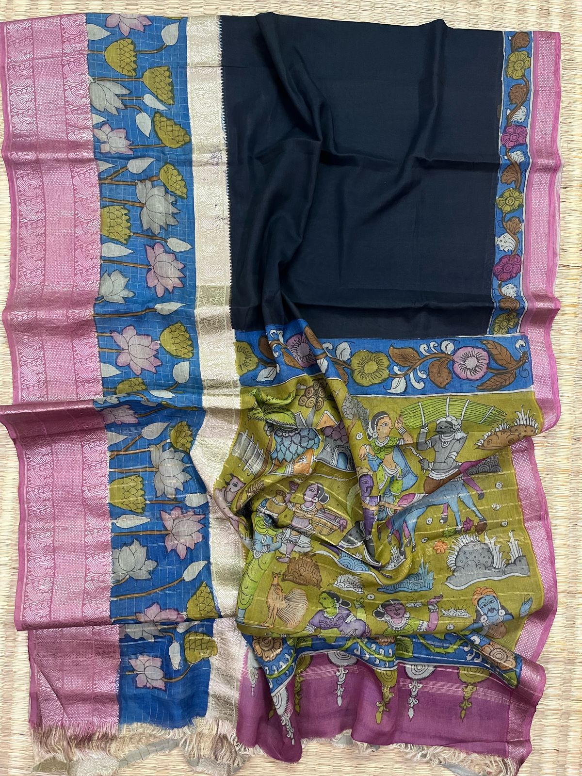 Pen kalamkari saree