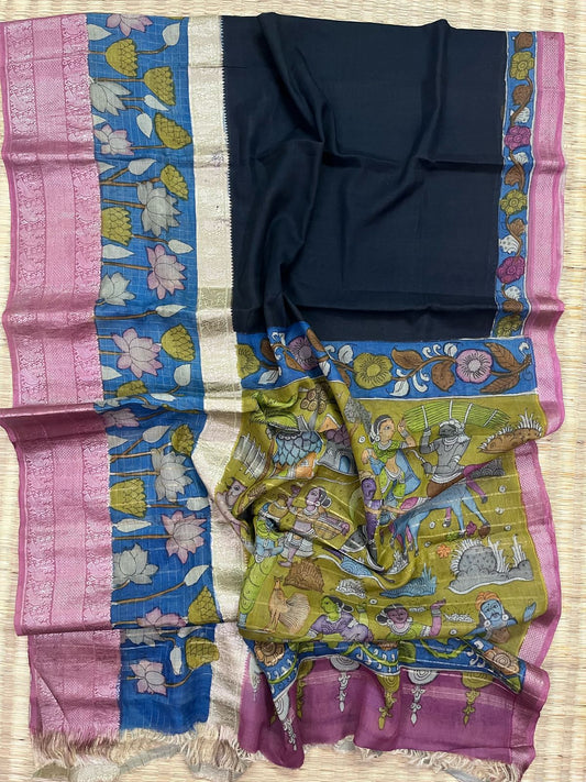 Pen kalamkari saree