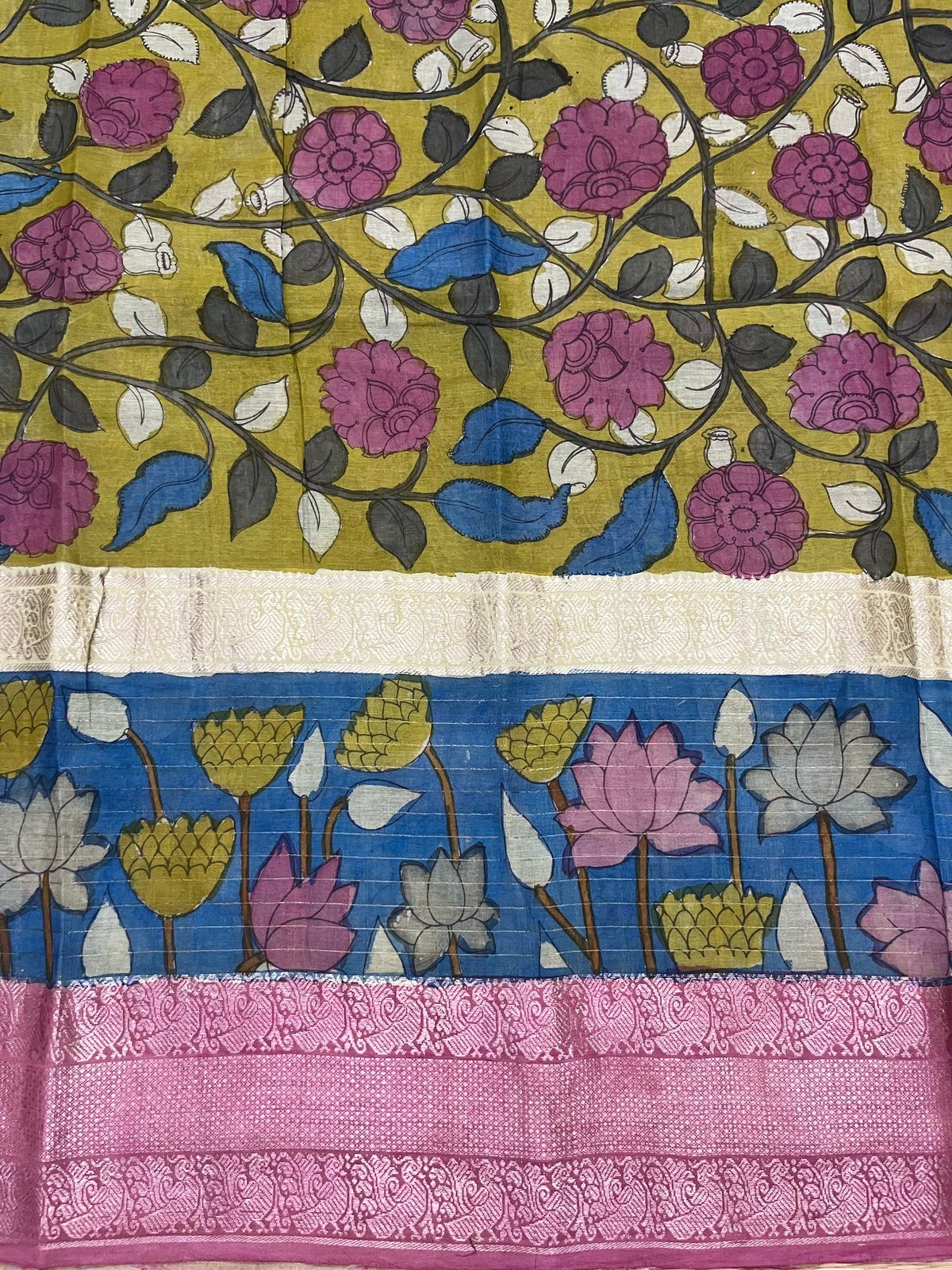 Pen kalamkari saree