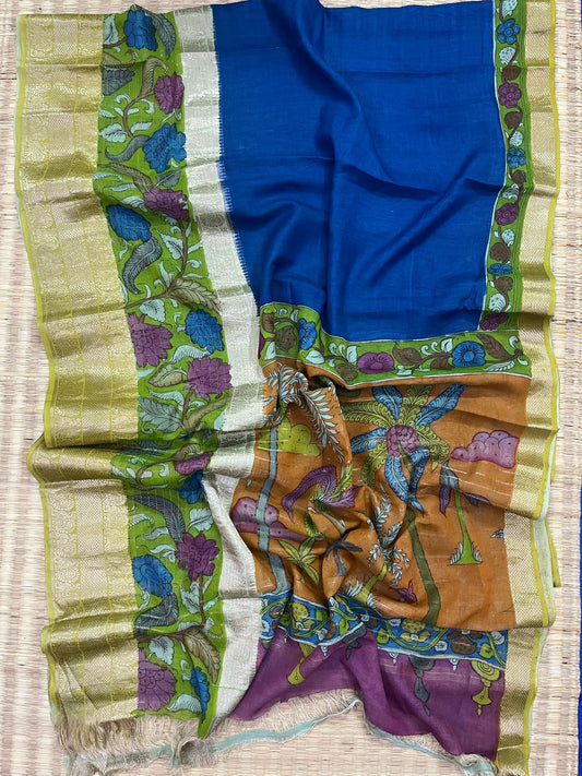 Pen kalamkari saree