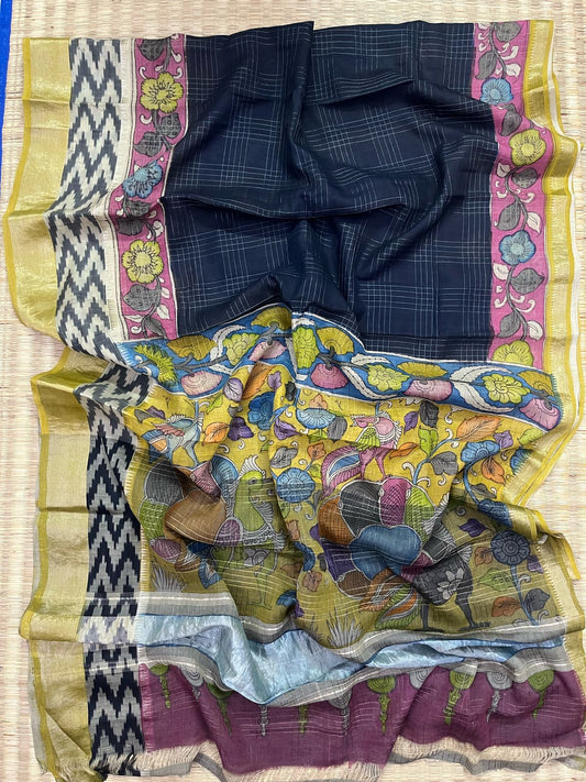 Pen kalamkari saree