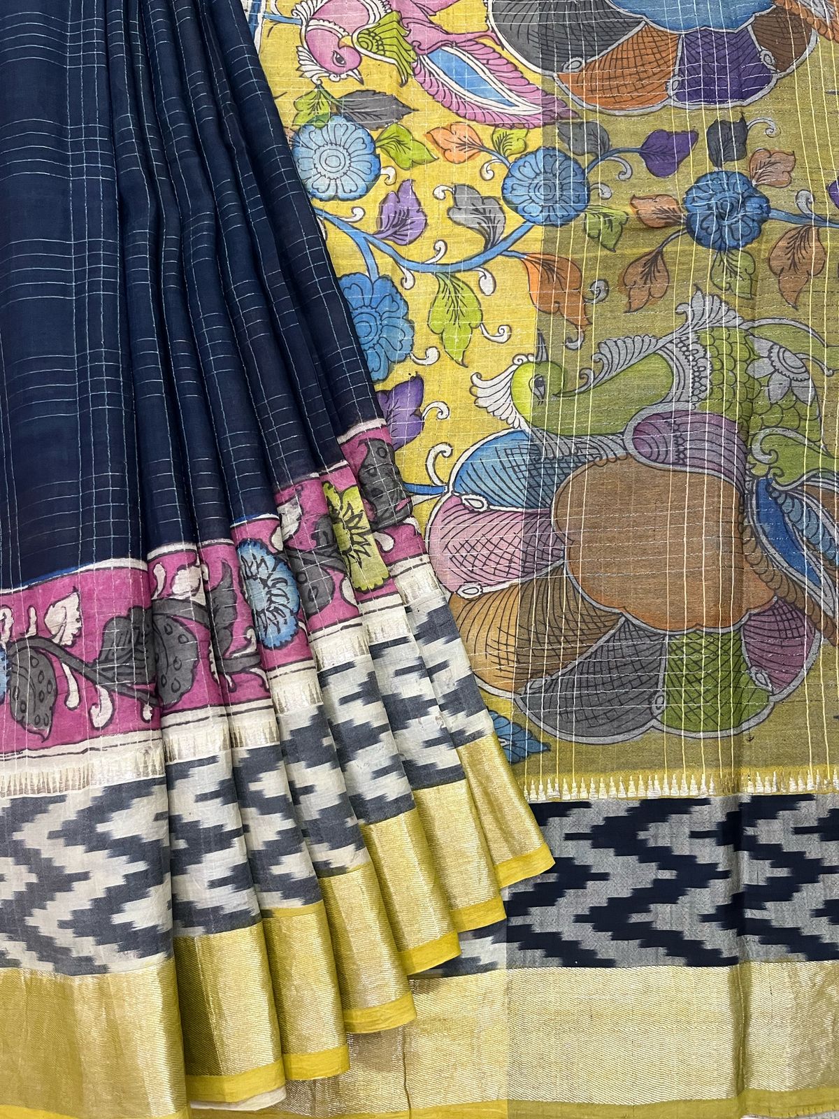 Pen kalamkari saree