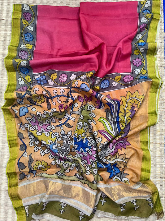 Pen kalamkari saree