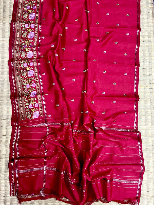 Floral work saree