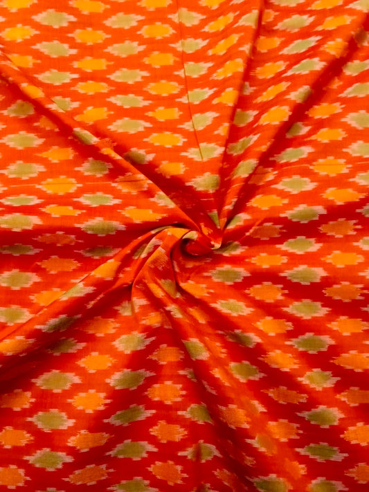 Ikkat silk fabric